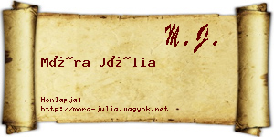Móra Júlia névjegykártya